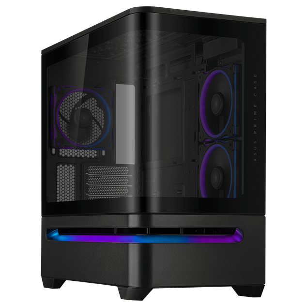ASUS Prime AP202 ARGB Mid Tower Gaming Case - Black 